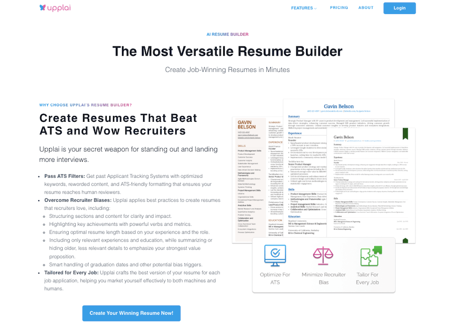 Uppl ai Resume Builder