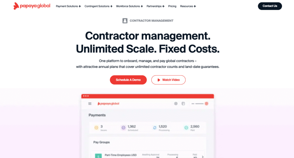 Papaya Global Contractor Management