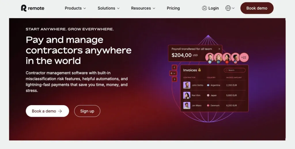 Remote.com contractor Payment