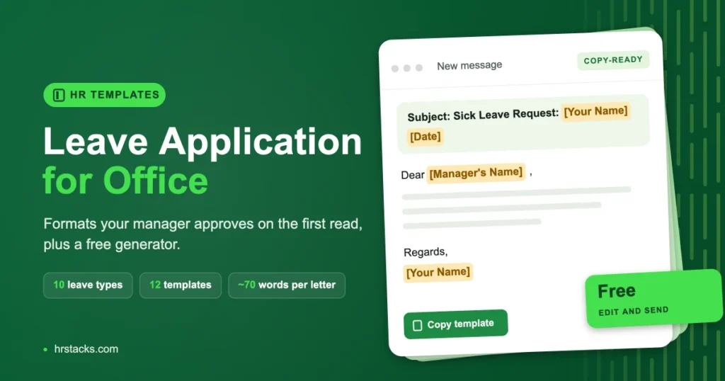 Leave application templates and free leave application generator by HR Stacks