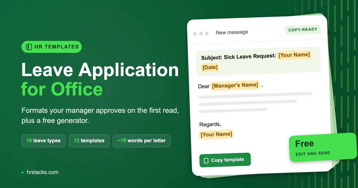 Leave application templates and free leave application generator by HR Stacks