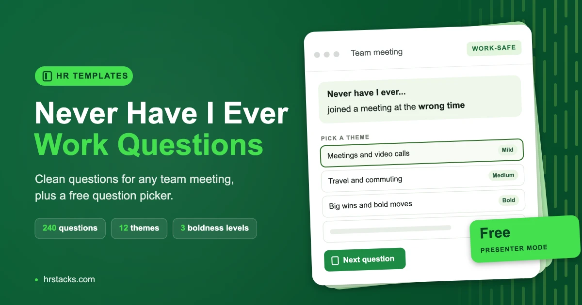 Never have I ever question picker by HR Stacks